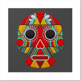 Geometric Skull Posters and Art